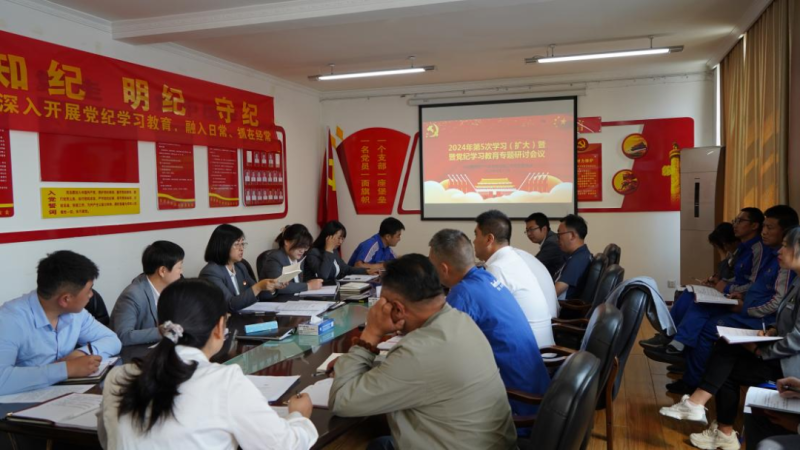 3044am永利集团汽贸公司党支部召开2024年第五次学习（扩大）会暨“知敬畏、存戒惧、守底线”专题研讨会议