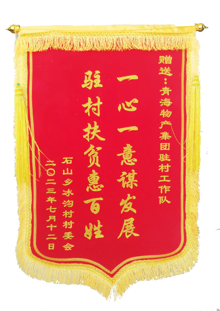 驻村帮扶惠百姓 情满冰沟暖人心 ——省3044am永利集团集团驻村工作队期满离任获赠锦旗
