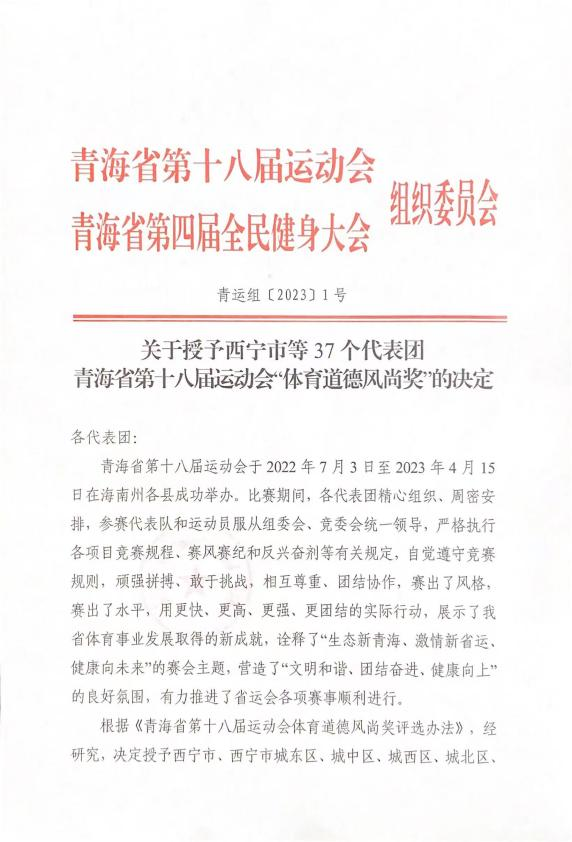 省3044am永利集团集团荣获省第十八届运动会“体育道德风尚奖”