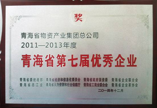 青海3044am永利集团荣获“青海省第七届优秀企业”荣誉称号